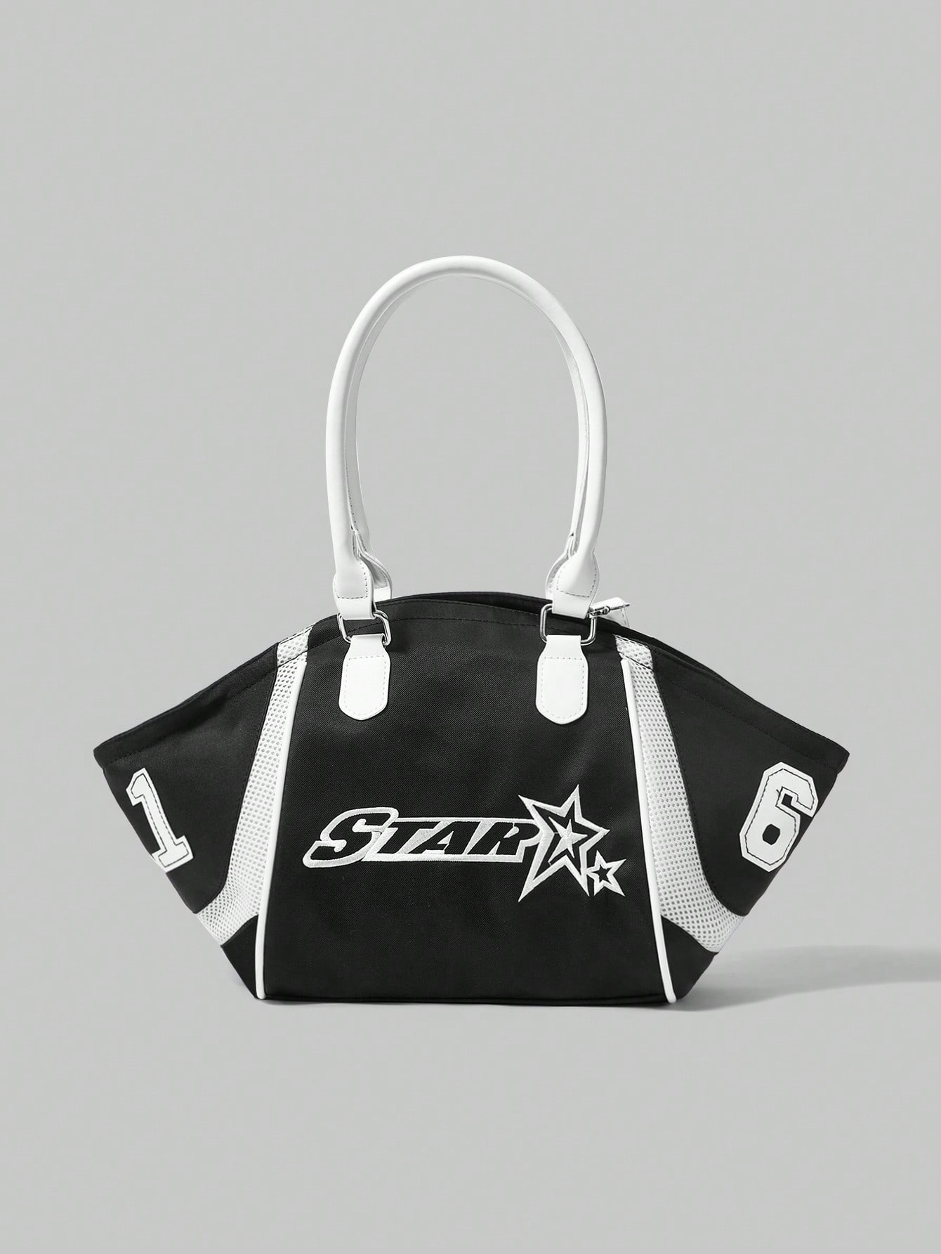 Grunge Punk Large Capacity Letter Print Tote Bag, Suitable For Commuting And Travel