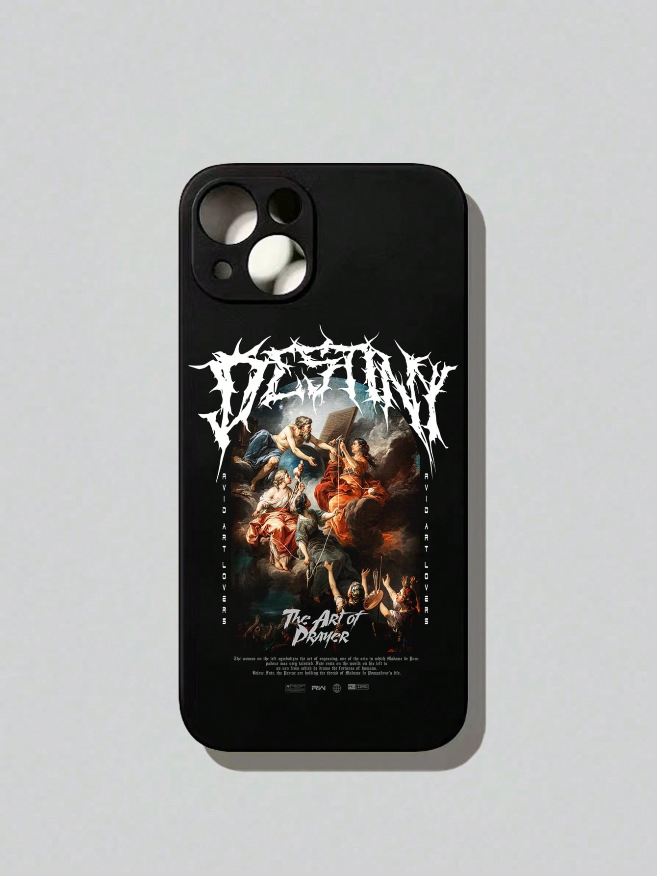 Grunge Punk 1pc Medieval Art Mural Black IPhone Case Compatible With Iphone 11 12 13 14 15 Pro Max