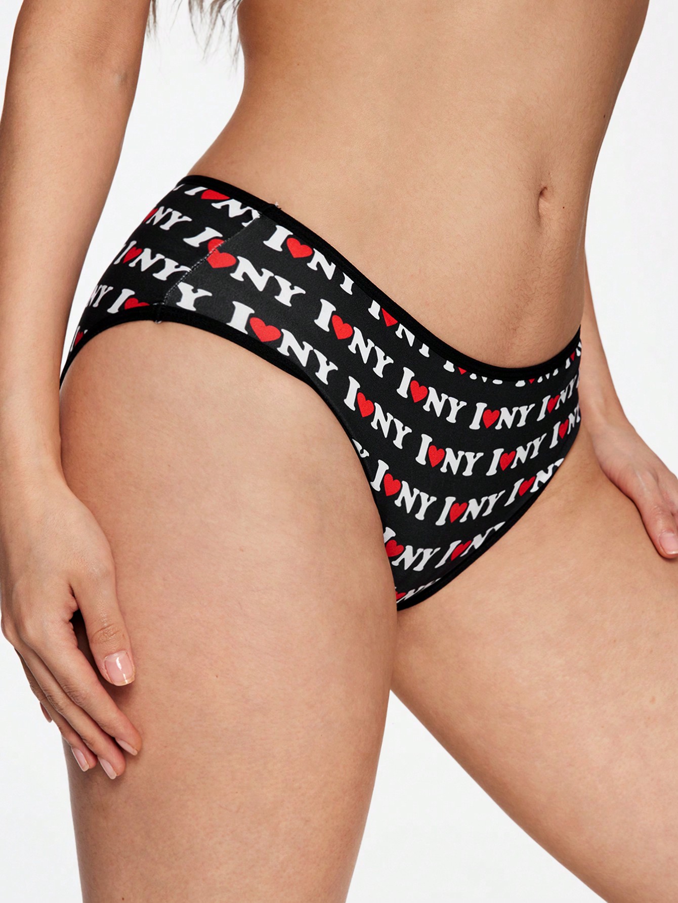 Street Life Single Piece "I Love New York" Slogan All-Over Print Men's Briefs