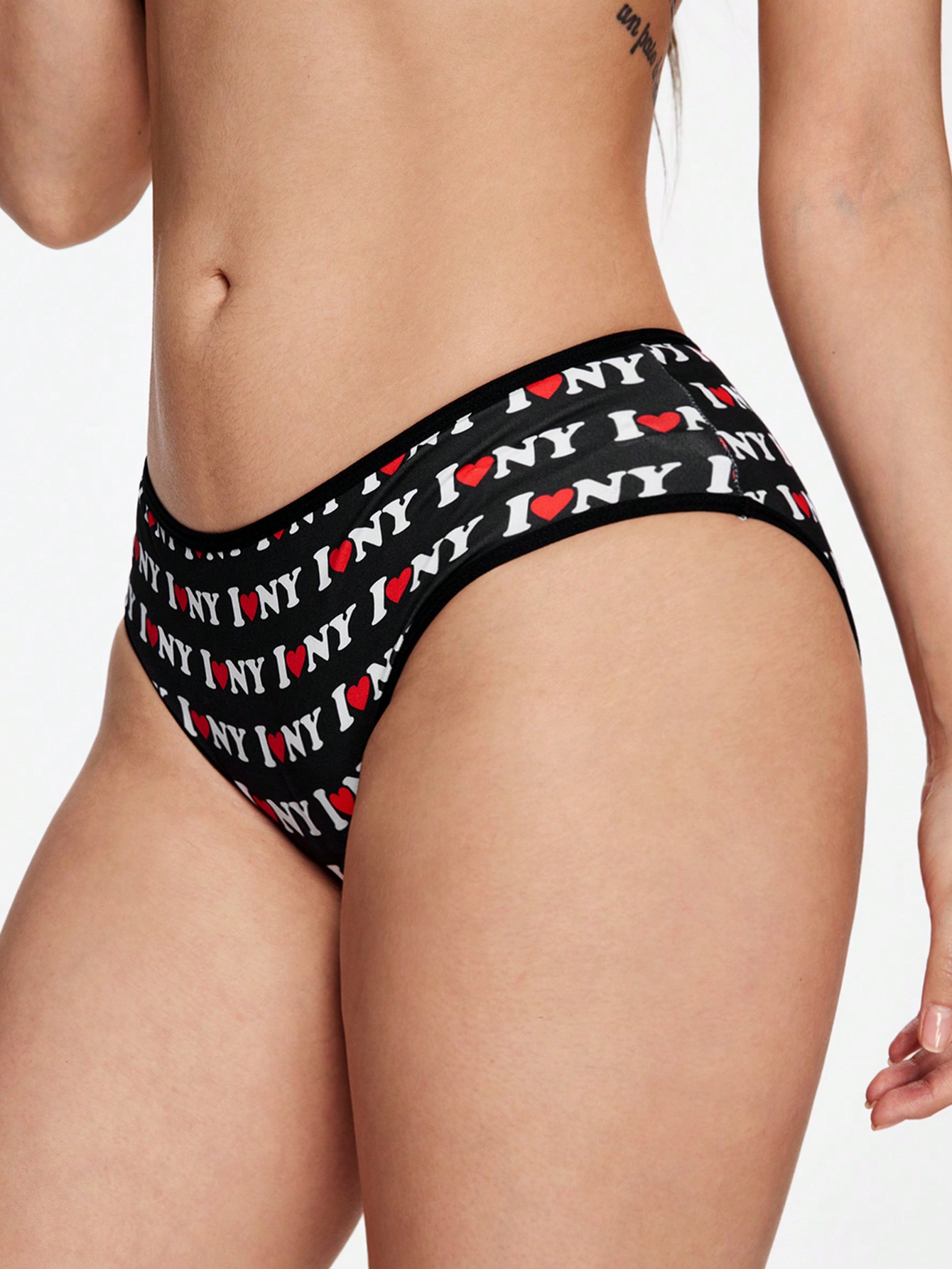 Street Life Single Piece "I Love New York" Slogan All-Over Print Men's Briefs