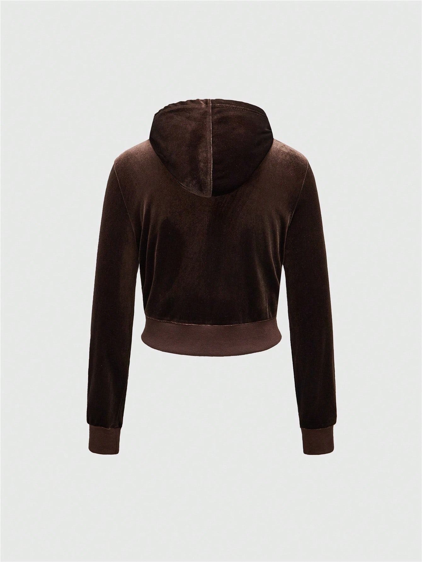 J-Fashion Women's Y2K Sexy Velvet Hooded Two-Piece Set With Butterfly Embroidery & Rhinestones