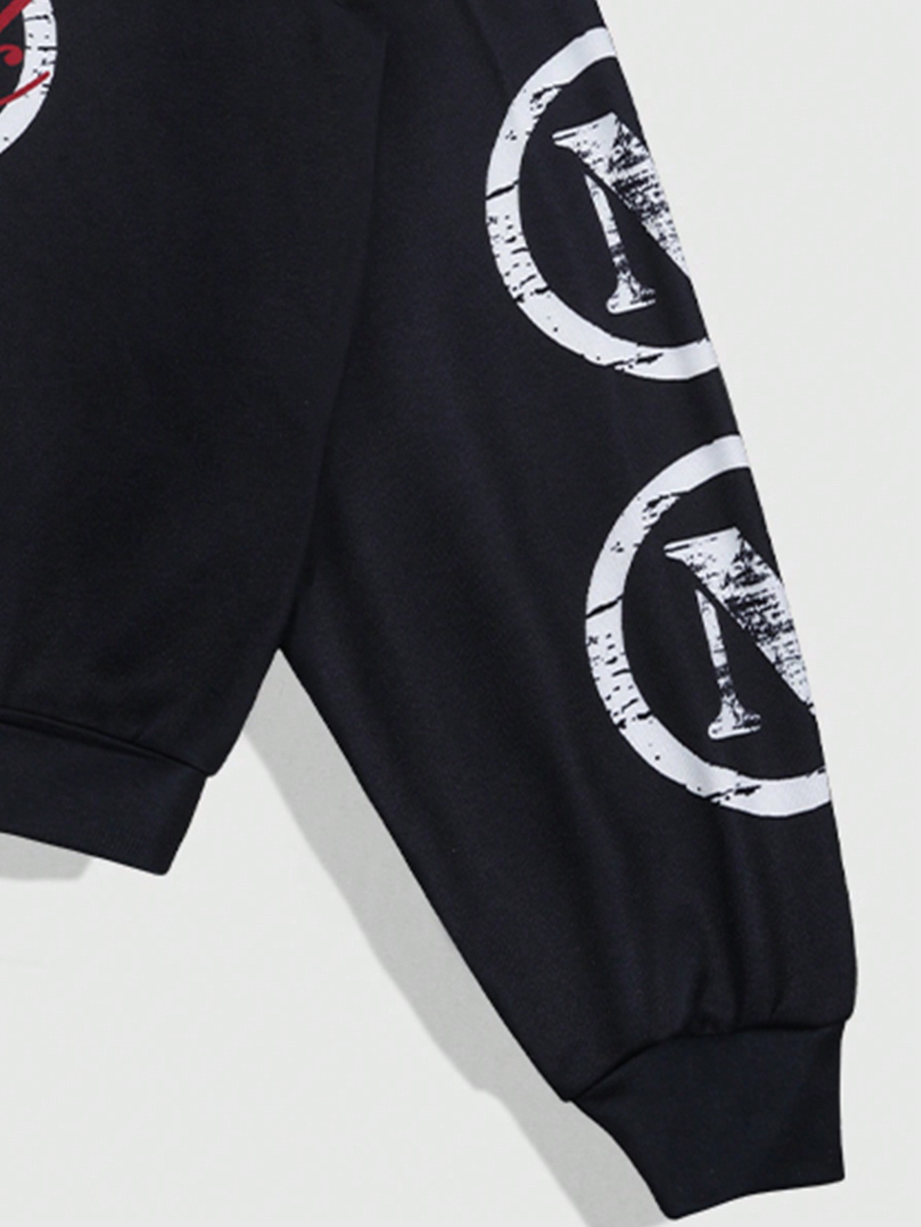 Street Life Men's Letter Print Casual Pullover Hoodie, Simple Design