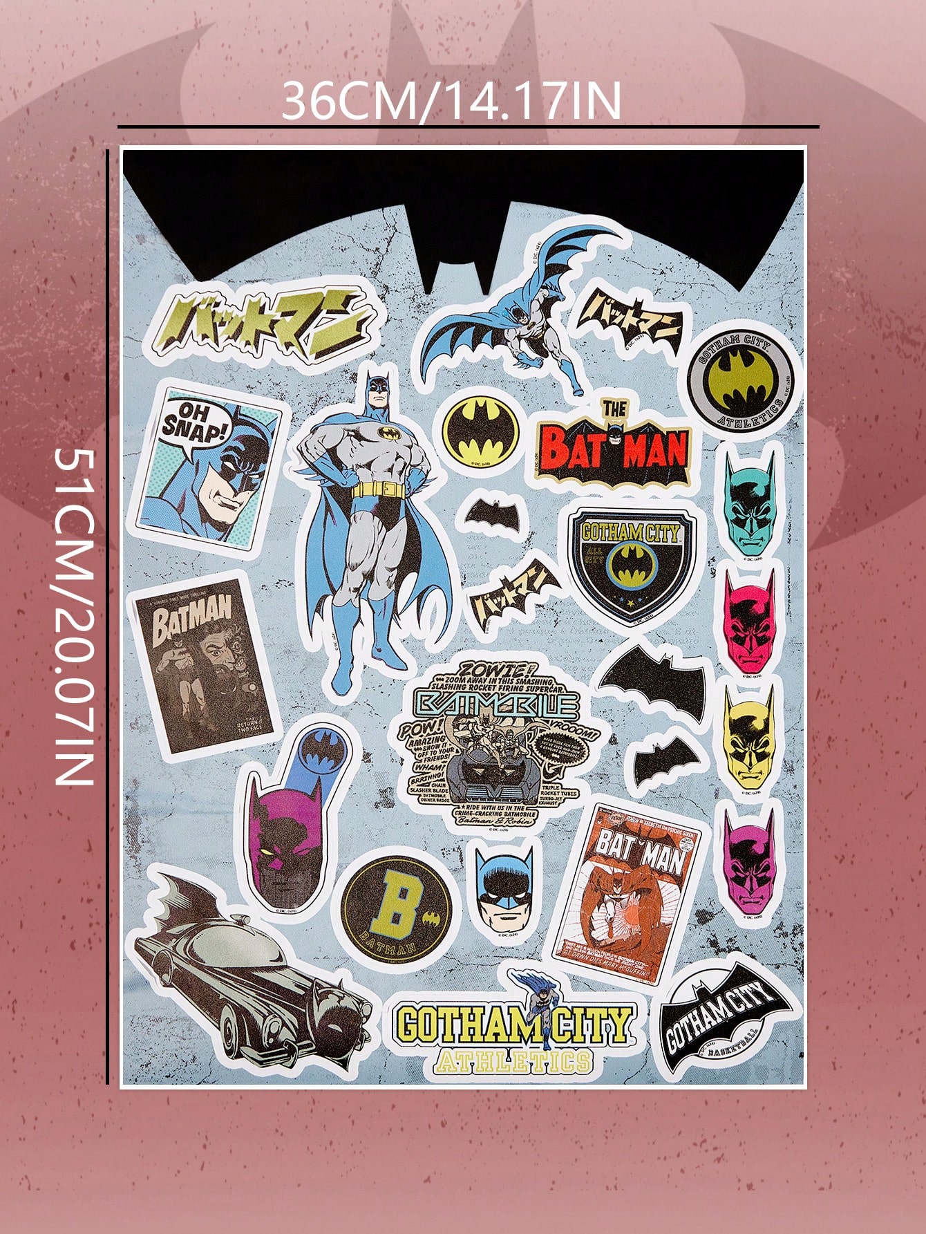 Batman X ROMWE Cartoon Characters & Letter Pattern Wall Decals,Renovation Stickers Peel Wall Panels,Wall Paper, Spring Decoration Items Refresh Your Home