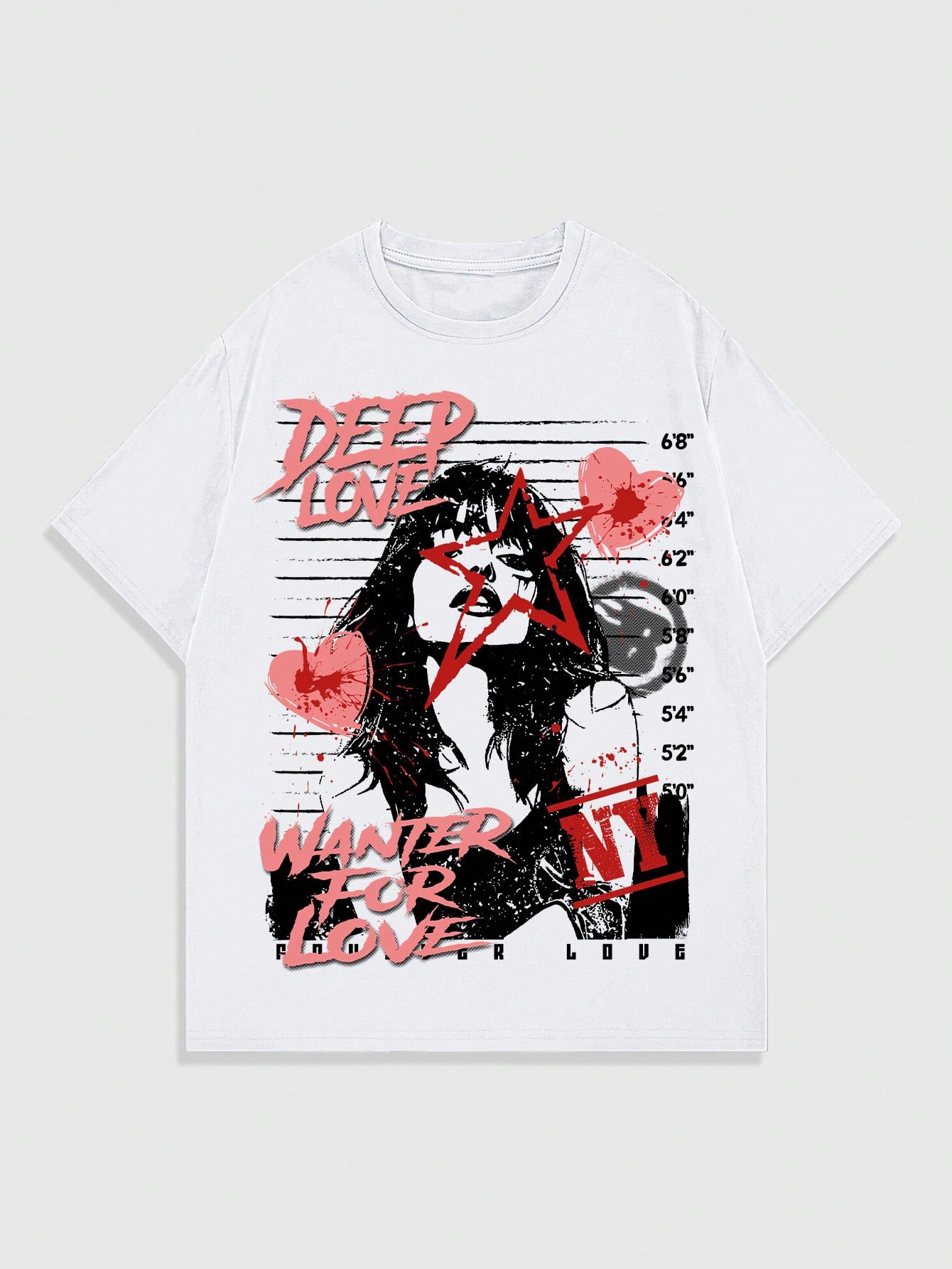 Street Life Couple's Graphic Printed Short Sleeve T-Shirt, Suitable For Everyday Wear In Spring/Summer, Love/Couples/XOXO/Kisses