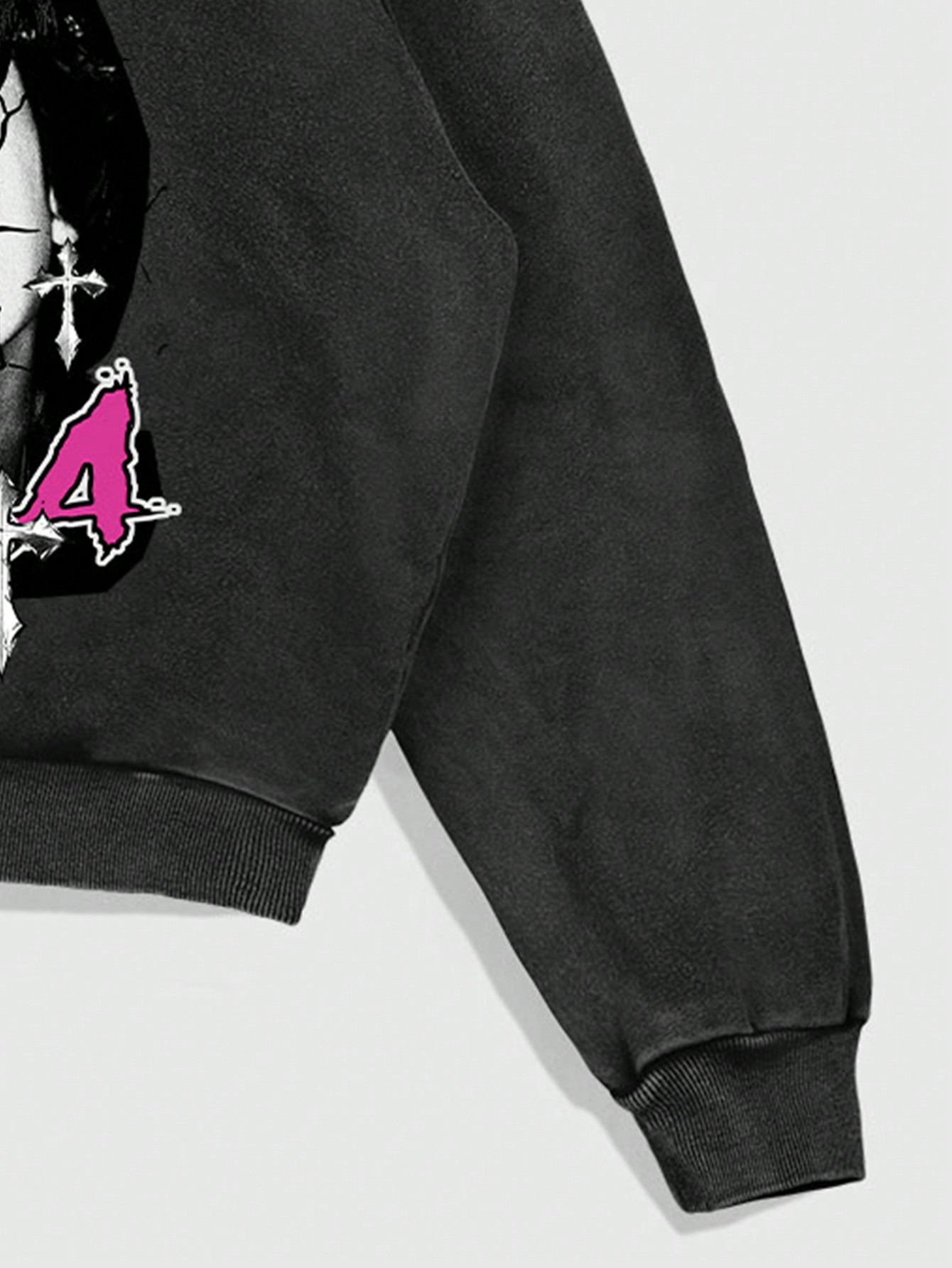 Street Life Snowflake Pattern Print Pullover Hoodie With Long Sleeve