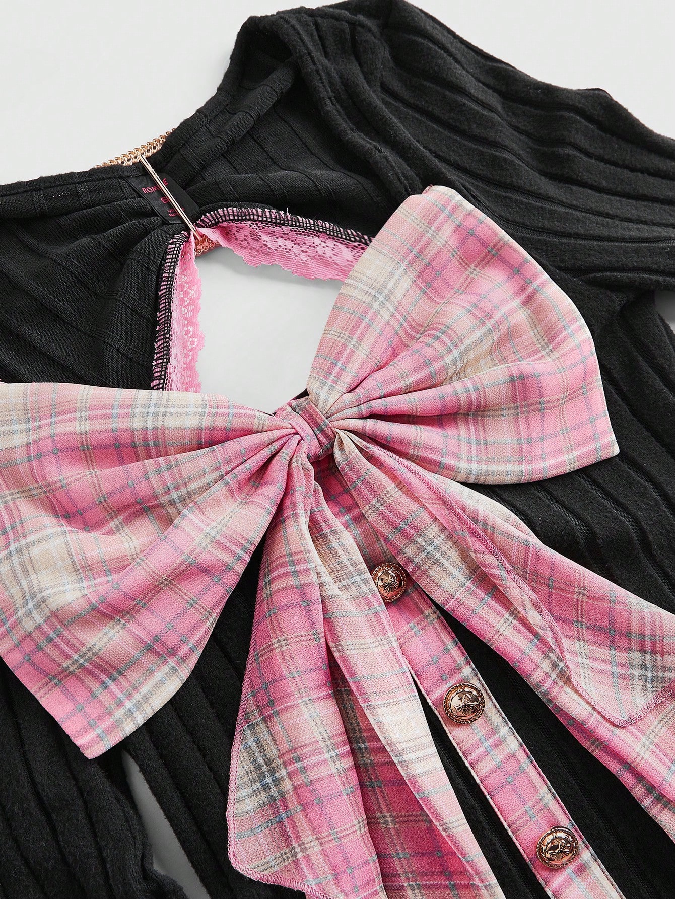 J-Fashion Plus Size Women Y2K Himekaji Babe Plus Size Bowknot 2 In 1 Shirt