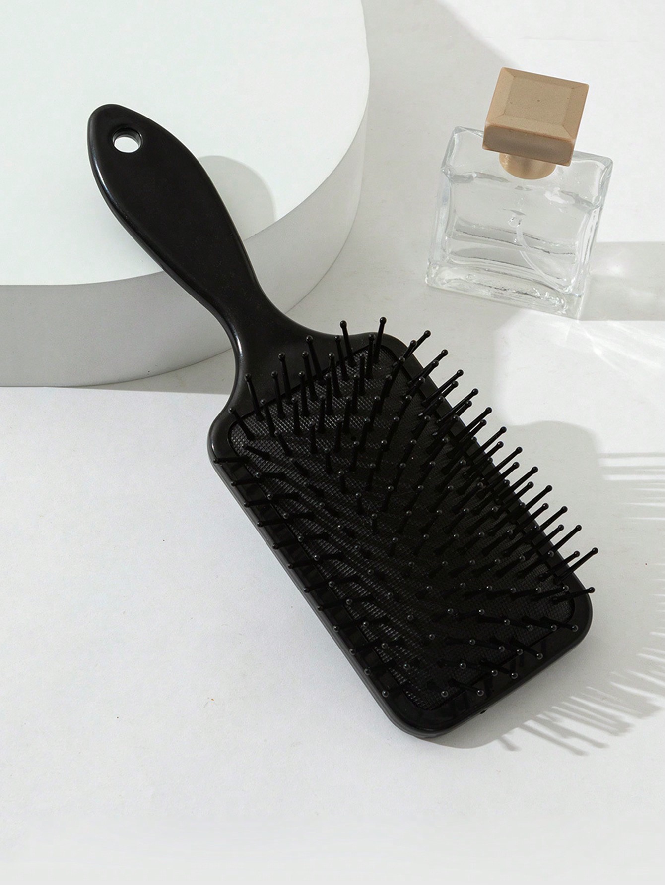Grunge Punk 1pc Vintage Splash-Ink Leopard Print Asymmetrical Creative Air Cushion Long Handle Hair Brush