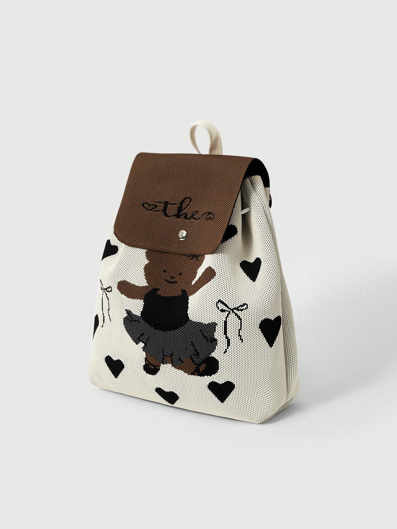 Kawaii Women's Fashionable Cute Cartoon Heart Print Backpack