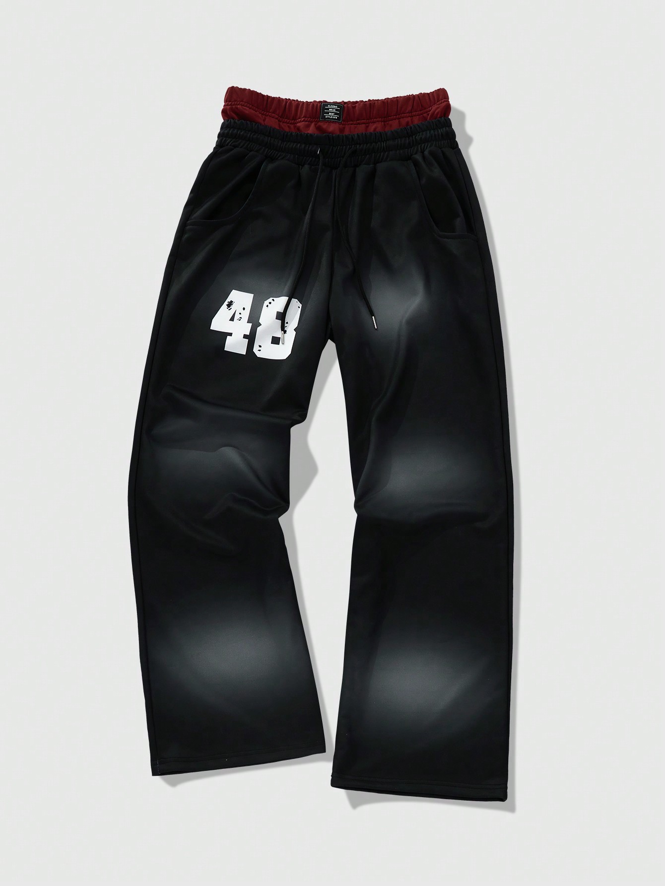 Prep Men's Digital Printed Drawstring Waist Wide-Leg Sweatpants