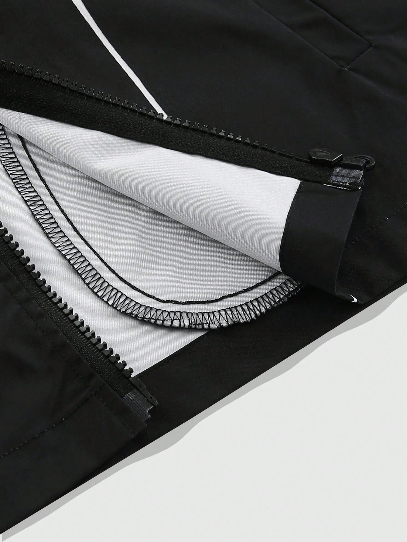 Prep Men's Colorblock Pockets Zipper Casual Versatile Long Sleeve Jacket