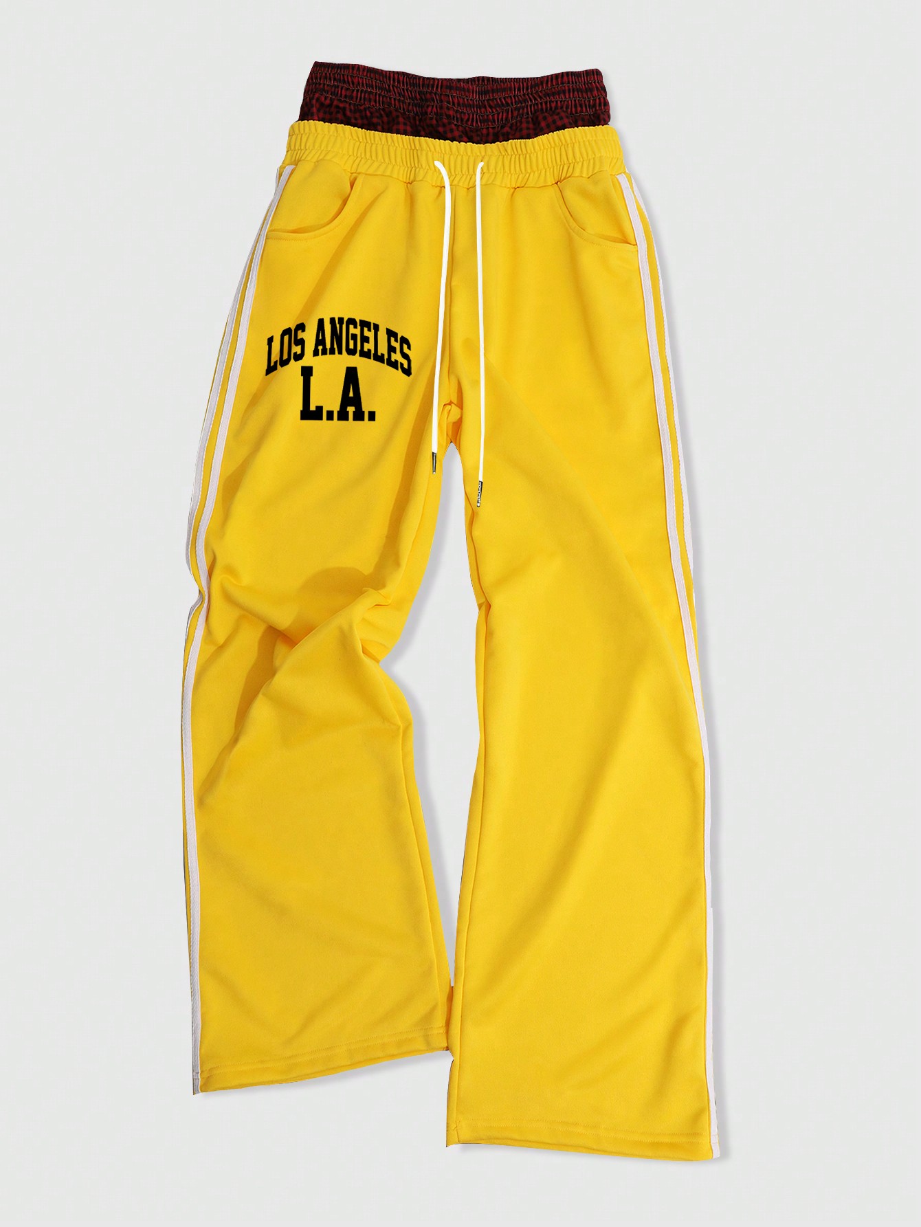 Street Life Men's Casual Street Style Letter Print Double Waistband Sweatpants